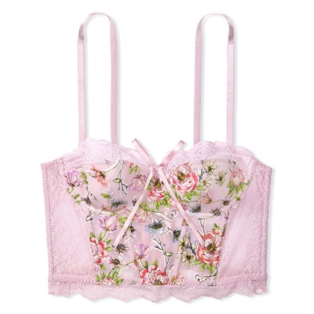 Victoria's Secret Pink Floral Lace Bra